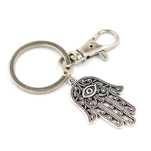 key chain Silver Hamsa Keychain Evil Eye Hand Keychain Charm Choker Choker Buddha Crescent Moon J4U66