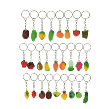 Novelty Creative Simulation Food Key Chain Fruit Vegetables Keychain Lanyard Keyring Key Ring Jewelry J4U66
