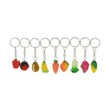 Novelty Creative Simulation Food Key Chain Fruit Vegetables Keychain Lanyard Keyring Key Ring Jewelry J4U66