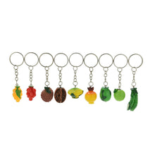 Novelty Creative Simulation Food Key Chain Fruit Vegetables Keychain Lanyard Keyring Key Ring Jewelry J4U66
