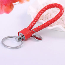 Novelty Key Holder Braided leather keychain Car Auto Keyring Women Bag Accessories 15 Colors J4U66