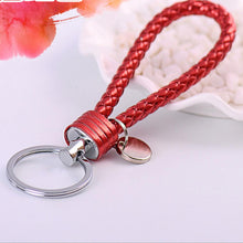 Novelty Key Holder Braided leather keychain Car Auto Keyring Women Bag Accessories 15 Colors J4U66