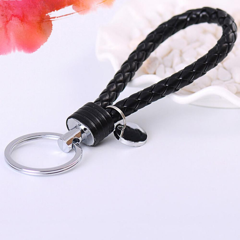 Novelty Key Holder Braided leather keychain Car Auto Keyring Women Bag Accessories 15 Colors J4U66