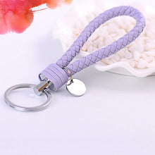 Novelty Key Holder Braided leather keychain Car Auto Keyring Women Bag Accessories 15 Colors J4U66
