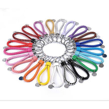 Novelty Key Holder Braided leather keychain Car Auto Keyring Women Bag Accessories 15 Colors J4U66