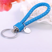 Novelty Key Holder Braided leather keychain Car Auto Keyring Women Bag Accessories 15 Colors J4U66