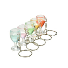 Novelty Lanyard Keychain Jewelry Clear Transparent Fake Wineglass Key Chain Keyring For Women Gift J4U66