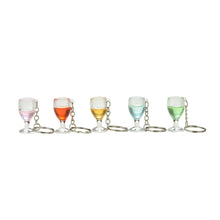 Novelty Lanyard Keychain Jewelry Clear Transparent Fake Wineglass Key Chain Keyring For Women Gift J4U66