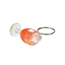 Novelty Lanyard Keychain Jewelry Clear Transparent Fake Wineglass Key Chain Keyring For Women Gift J4U66