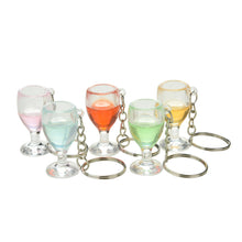 Novelty Lanyard Keychain Jewelry Clear Transparent Fake Wineglass Key Chain Keyring For Women Gift J4U66