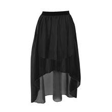 One Size Women Irregular Chiffon Skirt Elastic Waist High Low Asymmetrical Hem Long Maxi Skirts Double Layer 5 Color J4U66