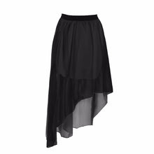 One Size Women Irregular Chiffon Skirt Elastic Waist High Low Asymmetrical Hem Long Maxi Skirts Double Layer 5 Color J4U66