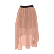 One Size Women Irregular Chiffon Skirt Elastic Waist High Low Asymmetrical Hem Long Maxi Skirts Double Layer 5 Color J4U66