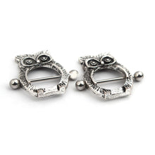 Owl Nipple Shield Bar Ring Body Jewellery Nipple Piercing J4U66