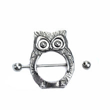 Owl Nipple Shield Bar Ring Body Jewellery Nipple Piercing J4U66