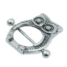 Owl Nipple Shield Bar Ring Body Jewellery Nipple Piercing J4U66
