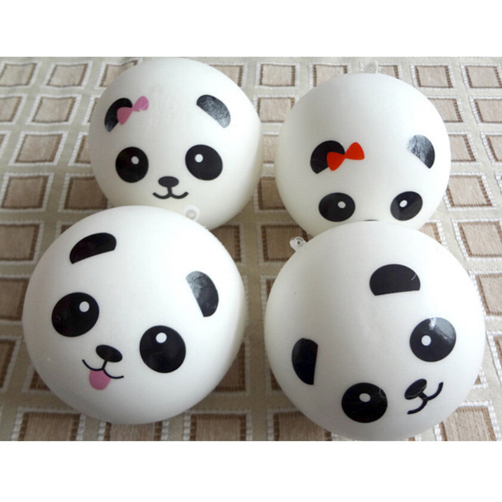 Panda Squishy Buns Bread Charms Key/Bag/Car/Cell Phone Straps 7cm J4U66