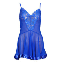 Sexy Lingerie Lace V-neck Transparent Sleepwear + G-string Super Light Dress Sex Sleepwears Underwear J4U66