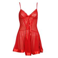 Sexy Lingerie Lace V-neck Transparent Sleepwear + G-string Super Light Dress Sex Sleepwears Underwear J4U66