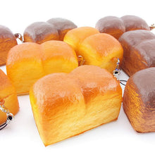 Squishy Bear Printed Key Chains Kawaii Squishy Bread Soft Toast Phone Straps Bag Parts & Accessories 5*3.5*3.5CM J4U66
