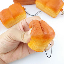 Squishy Bear Printed Key Chains Kawaii Squishy Bread Soft Toast Phone Straps Bag Parts & Accessories 5*3.5*3.5CM J4U66
