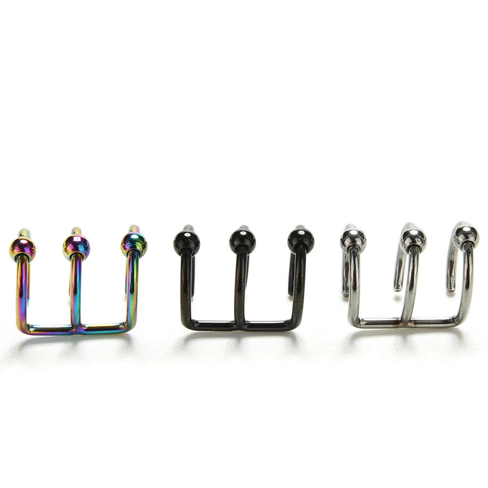 Stainless Steel Fake Lip Ear Nose Stud Ring Clip On Cartilage Septum Ring Punk Gothic Quality Cartilage Stud Made In China J4U66