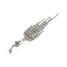 Tassel Navel Piercing Crystal Rhinestone Dangle Belly Button Ring Body Jewelry J4U66