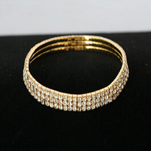 Three Row Crystal Rhinestone Tennis Elastic Ankle Chain Bracelet Jewelry Sexy Anklet Bridal Wedding Accessories for Women J4U66