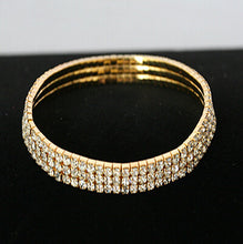 Three Row Crystal Rhinestone Tennis Elastic Ankle Chain Bracelet Jewelry Sexy Anklet Bridal Wedding Accessories for Women J4U66