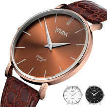 Waterproof Women Slim Big Dial Business Sport Leather Quartz Wrist Watch J4U66