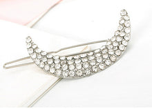 Women Girl Chic Crystal Rhinestone Moon Hair Clip Bang Clip Hairpin J4U66