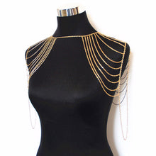Women Girl Gold Tassels Link Women Charm Sexy Body Chain Body Shoulder Chain Necklace J4U66