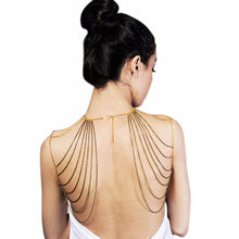 Women Girl Gold Tassels Link Women Charm Sexy Body Chain Body Shoulder Chain Necklace J4U66