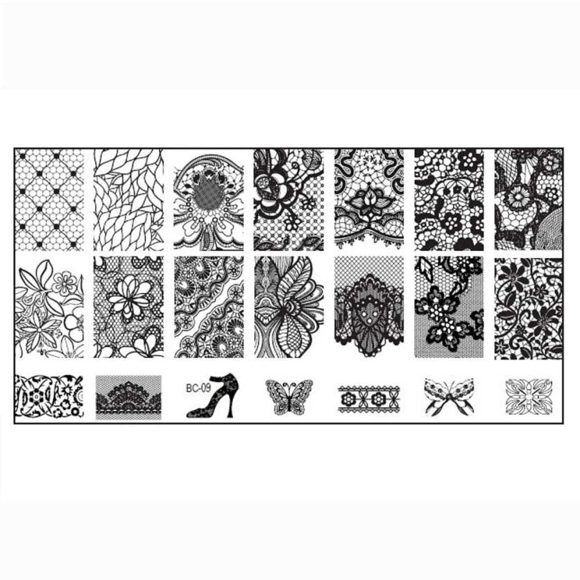 Women Nail Art DIY Nail Stamp Stamping Image Plate Print Nail Art Template J4U66