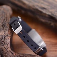 Womens Mens Cross Stainless Steel Silicone Buckle Bracelets Bangle Wristband J4U66