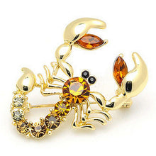 S Bridal Wedding Crystal Animal Scorpion Brooch Pin Crystal Scarf Brooch Rhinestone Jewelry Brooch Pin J4U66