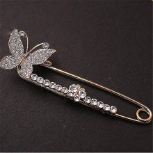 S Bridal Crystal Brooches Pins Women Silver Gold Plated Butterfly Brooch J4U66