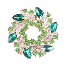 S Women Brooches For Scarf Clear Crystal Rhinestone Gold Plated Chinese Redbud Flower Brooch Pin Jewelry J4U66