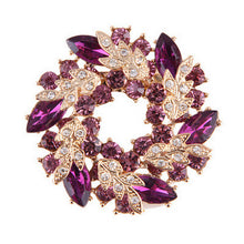 S Women Brooches For Scarf Clear Crystal Rhinestone Gold Plated Chinese Redbud Flower Brooch Pin Jewelry J4U66