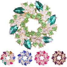 S Women Brooches For Scarf Clear Crystal Rhinestone Gold Plated Chinese Redbud Flower Brooch Pin Jewelry J4U66