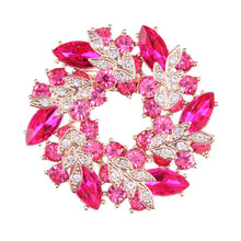 S Women Brooches For Scarf Clear Crystal Rhinestone Gold Plated Chinese Redbud Flower Brooch Pin Jewelry J4U66
