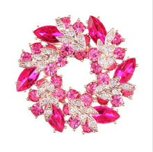 S Women Brooches For Scarf Clear Crystal Rhinestone Gold Plated Chinese Redbud Flower Brooch Pin Jewelry J4U66