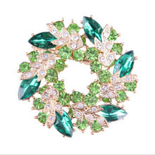 S Women Brooches For Scarf Clear Crystal Rhinestone Gold Plated Chinese Redbud Flower Brooch Pin Jewelry J4U66