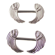 12G Surgical Steel Angle Wings Nipple Rings Barbell Body Piercing Jewelry for Women Men Nice Gifts  J4U66