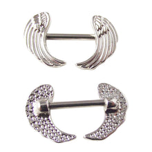 12G Surgical Steel Angle Wings Nipple Rings Barbell Body Piercing Jewelry for Women Men Nice Gifts  J4U66