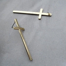 Cross Earrings Cross Stud Earrings Cross Ear Stud Women and Men Jewelry Silver Gold Black Colors J4U66