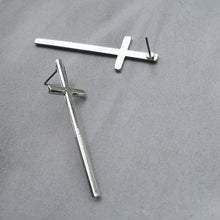 Cross Earrings Cross Stud Earrings Cross Ear Stud Women and Men Jewelry Silver Gold Black Colors J4U66