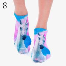 3D Socks beauty short Women socks printed funny animal socks womens cotton sock For girls soks J4U66