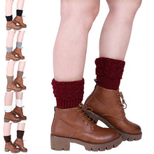 6Color Women Shell Crochet Knitted Boot Cuffs Toppers Knit Leg Warmers Short Liner Boot Socks Gifts for lady J4U66