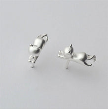 925 Sterling Silver Jewelry 925 Sterling Cat Silver Earrings For Women Statement Earrings J4U66